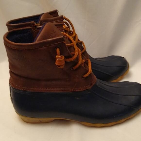 Sperry Topsiders Rainboot Girls Size 6 Blue And Brown... - Picture 4 of 7